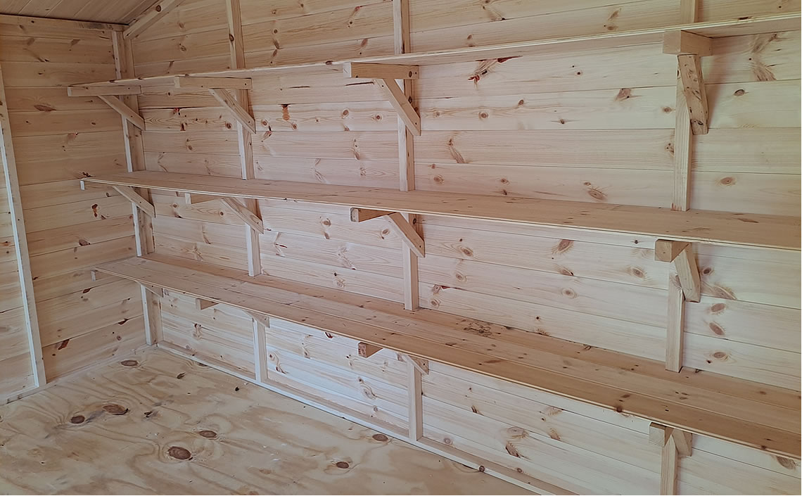 Heavy Duty Internal Shed Shelving