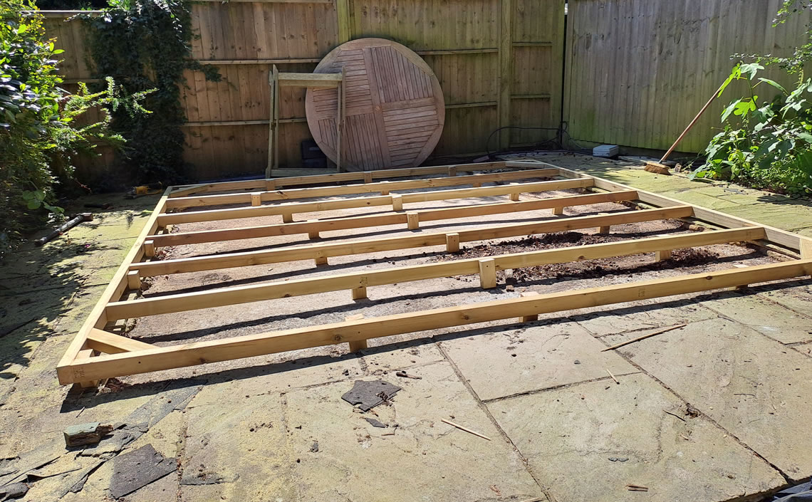 Timber Shed Wood Base Foundation