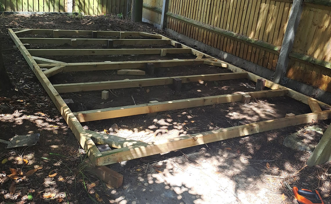 Timber Shed Wood Base Foundation